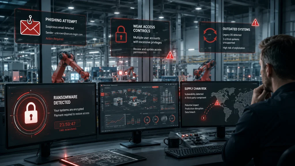 Common Cybersecurity Risks in Manufacturing